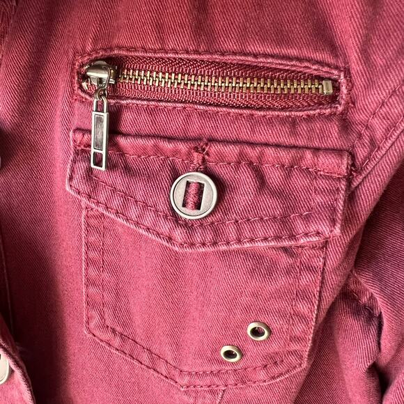 Hurley Jacket Womens Size Small Burgundy Winchester Woven Full Zip with Hood - Picture 8 of 16